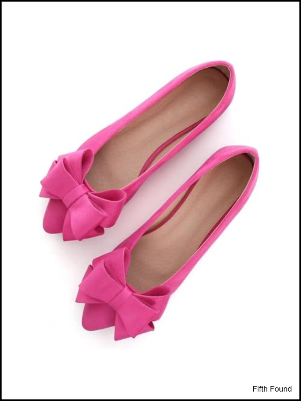 Suede Pointy Toe Ballet Flats with Bow Slip-On Women's Shoes